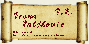 Vesna Maljković vizit kartica